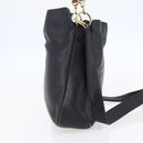 GUCCI Bamboo Shoulder Bag Leather 2way Black Gold 001 3444 1638 Auth 148001-3
