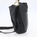GUCCI Bamboo Shoulder Bag Leather 2way Black Gold 001 3444 1638 Auth 148001-4