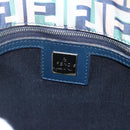 FENDI Zucca Canvas Hand Bag Green Silver Auth 148002-17