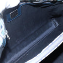 FENDI Zucca Canvas Hand Bag Green Silver Auth 148002-11