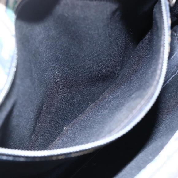 FENDI Zucca Canvas Hand Bag Green Silver Auth 148002