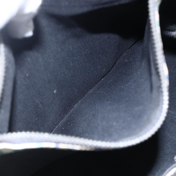 FENDI Zucca Canvas Hand Bag Green Silver Auth 148002