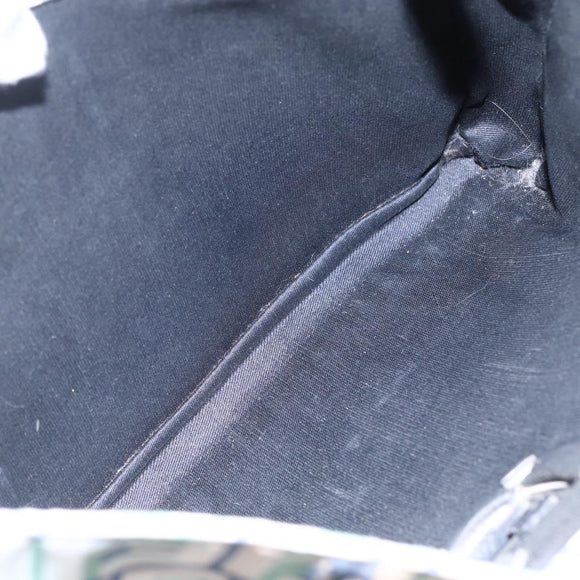 FENDI Zucca Canvas Hand Bag Green Silver Auth 148002