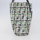 FENDI Zucca Canvas Hand Bag Green Silver Auth 148002-3