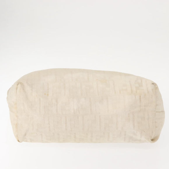 FENDI Zucca Canvas Tote Bag Beige Auth 148003