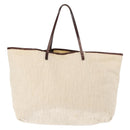 FENDI Zucca Canvas Tote Bag Beige Auth 148003-2