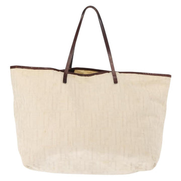 FENDI Zucca Canvas Tote Bag Beige Auth 148003 - 0