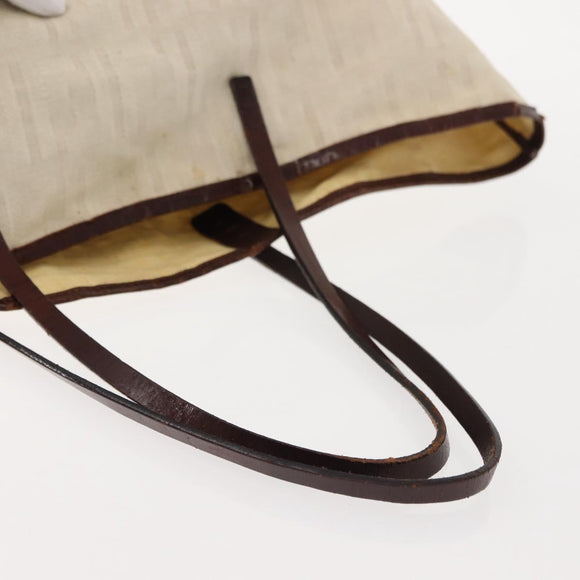 FENDI Zucca Canvas Tote Bag Beige Auth 148003