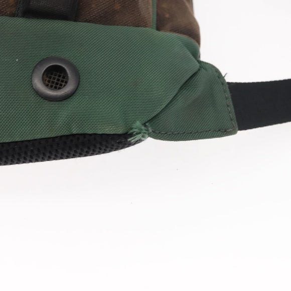 CHANEL Sports Line Backpack Canvas Brown CC Auth 148005