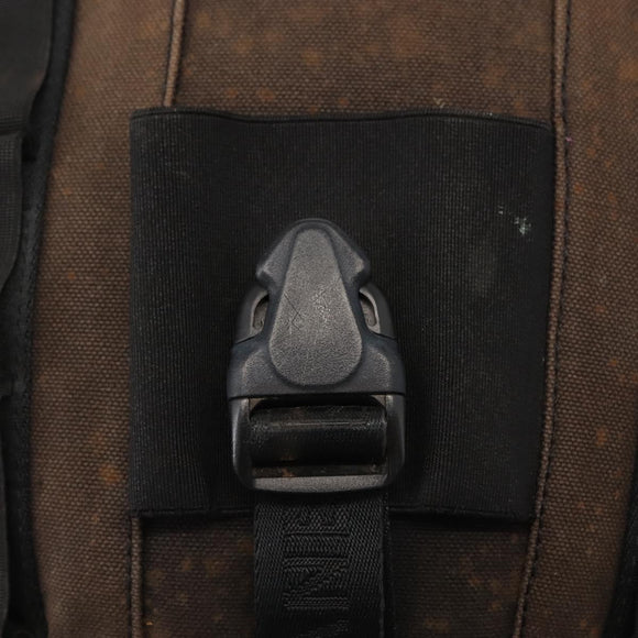 CHANEL Sports Line Backpack Canvas Brown CC Auth 148005