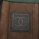 CHANEL Sports Line Backpack Canvas Brown CC Auth 148005-22