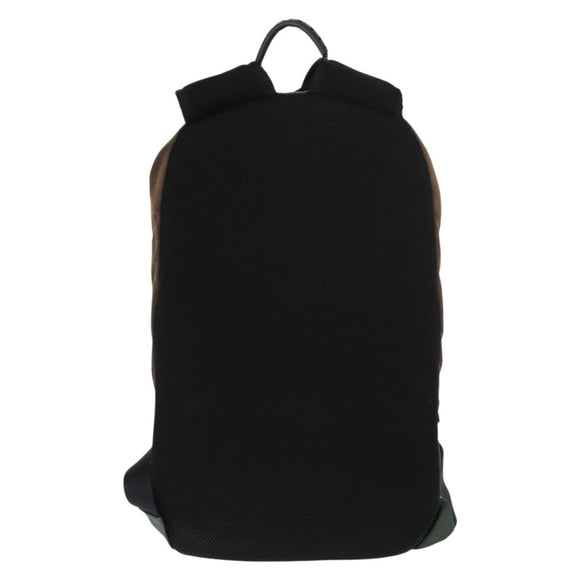 CHANEL Sports Line Backpack Canvas Brown CC Auth 148005