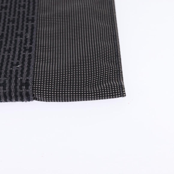 HERMES Pochette Her Line MM Shoulder Bag Canvas Gray Auth 148006