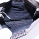 HERMES Pochette Her Line MM Shoulder Bag Canvas Gray Auth 148006-12