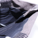 HERMES Pochette Her Line MM Shoulder Bag Canvas Gray Auth 148006-17