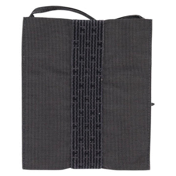 HERMES Pochette Her Line MM Shoulder Bag Canvas Gray Auth 148006 - 0