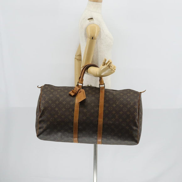 LOUIS VUITTON Monogram Keepall 55 Boston Bag M41424 LV Auth 148023