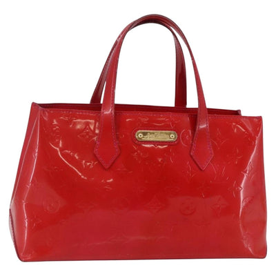 LOUIS VUITTON Monogram Vernis Wilshire Boulevard Bag Rose Pop M93643 Auth 148025