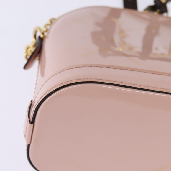LOUIS VUITTON Vernis Alma MINI Bag 2way Pink Rose Valerine M52750 LV Auth 148026