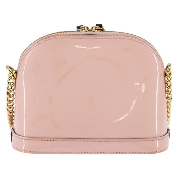 LOUIS VUITTON Vernis Alma MINI Bag 2way Pink Rose Valerine M52750 LV Auth 148026