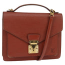 LOUIS VUITTON Epi Monceau 28 Hand Bag Brown M52123 LV Auth 148027-1