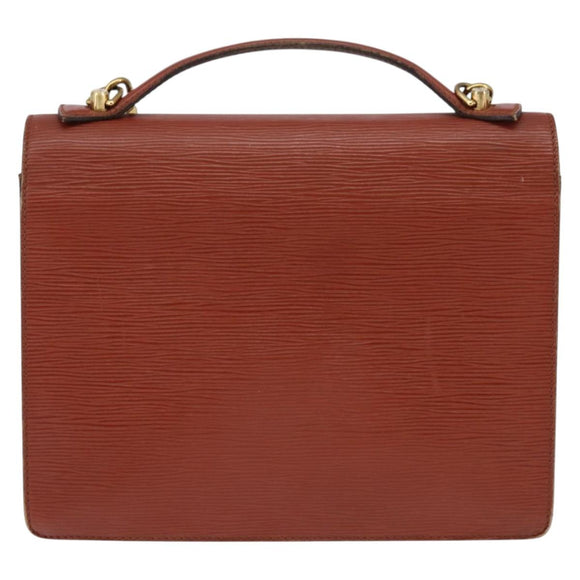LOUIS VUITTON Epi Monceau 28 Hand Bag Brown M52123 LV Auth 148027