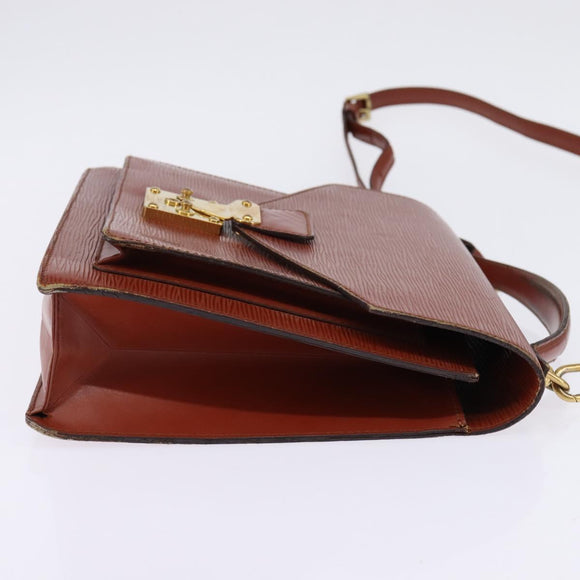 LOUIS VUITTON Epi Monceau 28 Hand Bag Brown M52123 LV Auth 148027