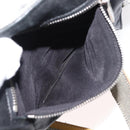 CHANEL Choco Bar Camellia Chain Tote Bag Canvas Gray Silver CC Auth 148029-20