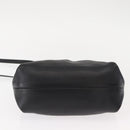 Salvatore Ferragamo Gancini Hand Bag Leather 2way Black Gold Auth 148032-5