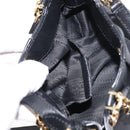 Salvatore Ferragamo Gancini Hand Bag Leather 2way Black Gold Auth 148032-22