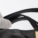 Salvatore Ferragamo Gancini Hand Bag Leather 2way Black Gold Auth 148032-8