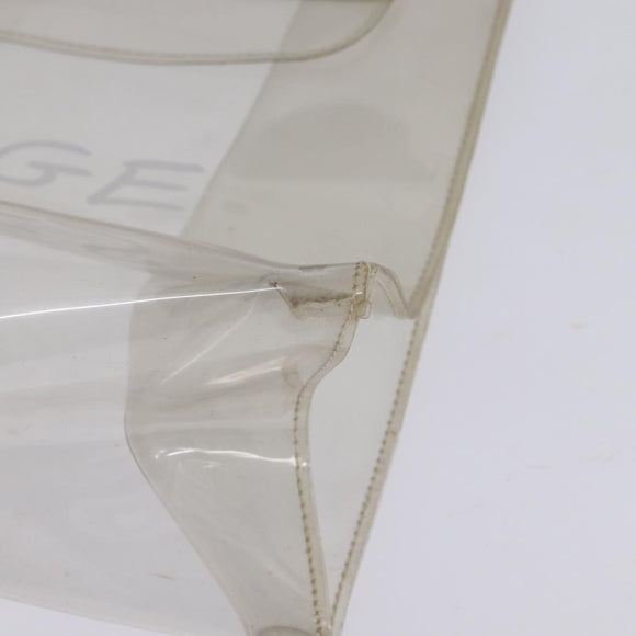 HERMES Vinyl Kelly Hand Bag Clear Auth 148034