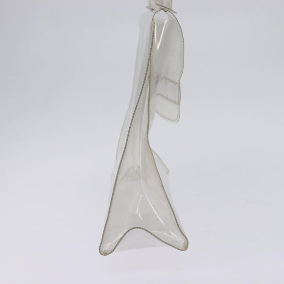 HERMES Vinyl Kelly Hand Bag Clear Auth 148034