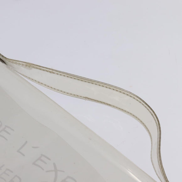 HERMES Vinyl Kelly Hand Bag Clear Auth 148034