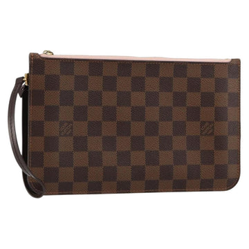 LOUIS VUITTON Damier Ebene Neverfull MM Pouch Pouch LV Auth 148039