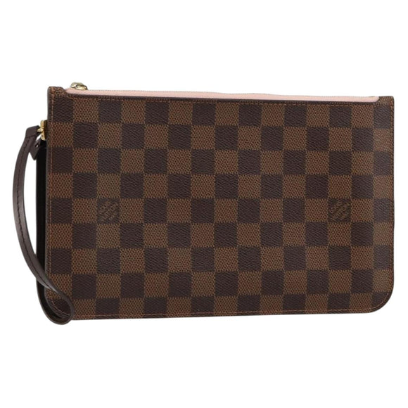 LOUIS VUITTON Damier Ebene Neverfull MM Pouch Pouch LV Auth 148039