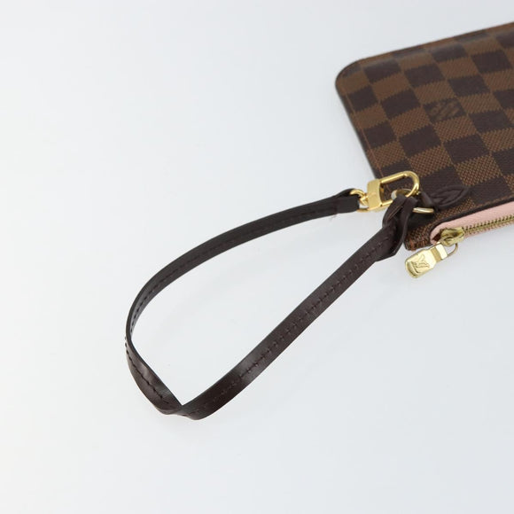 LOUIS VUITTON Damier Ebene Neverfull MM Pouch Pouch LV Auth 148039