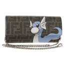 FENDI FRGMT x POKÉMON Wallet Zucca Canvas Shoulder Bag Black Auth 148040SM-1