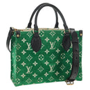 LOUIS VUITTON Monogram Jacquard Velvet On The Go PM Bag M46216 LV Auth 148041SM-1