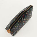 LOUIS VUITTON Multicolor Pochette Cosmetic Pouch Black M47355 LV Auth 148042A-5