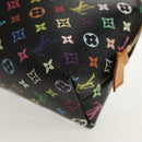 LOUIS VUITTON Multicolor Pochette Cosmetic Pouch Black M47355 LV Auth 148042A-14