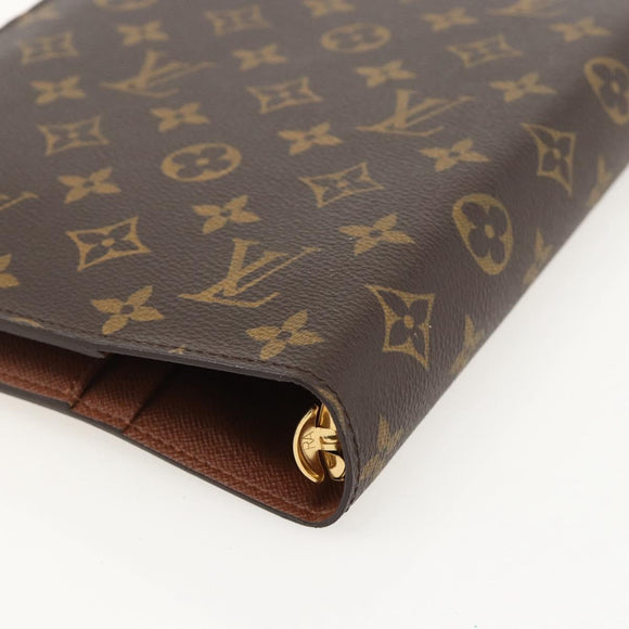 LOUIS VUITTON Monogram Agenda GM Terminplanerhülle R20006 LV Auth 148056
