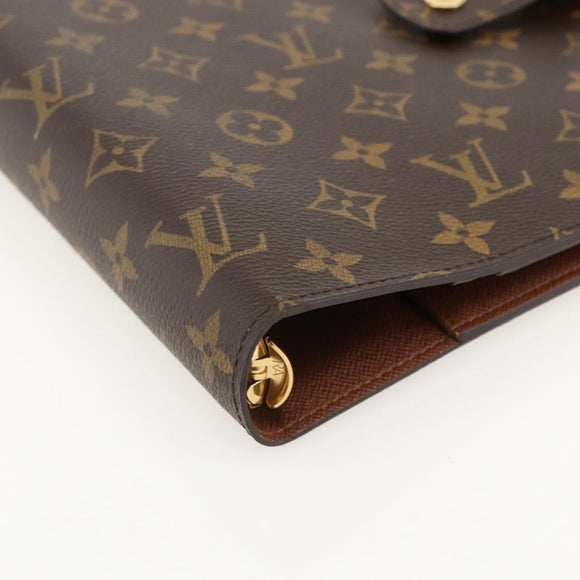 LOUIS VUITTON Monogram Agenda GM Terminplanerhülle R20006 LV Auth 148056