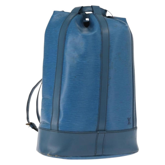 LOUIS VUITTON Epi Randonnee GM Shoulder Bag Blue M43085 LV Auth 148058