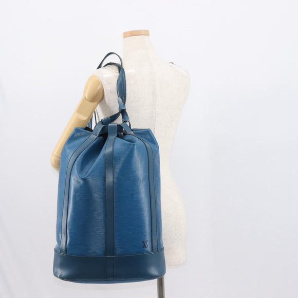 LOUIS VUITTON Epi Randonnee GM Shoulder Bag Blue M43085 LV Auth 148058