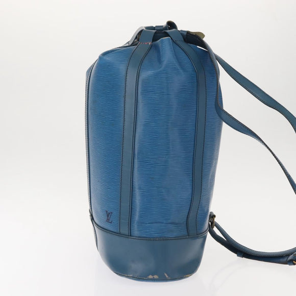 LOUIS VUITTON Epi Randonnee GM Shoulder Bag Blue M43085 LV Auth 148058