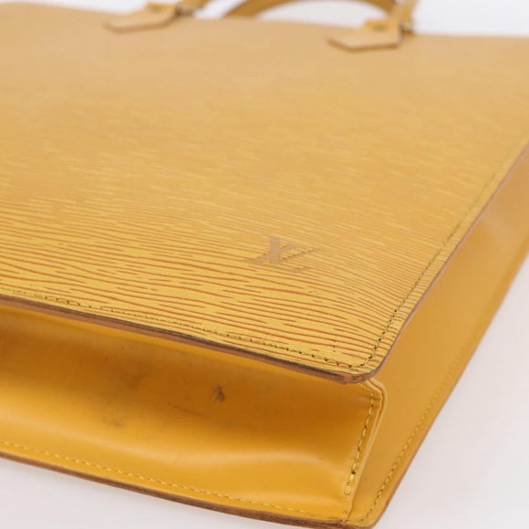 LOUIS VUITTON Epi Sac Plat Hand Bag Yellow M52079 LV Auth 148061