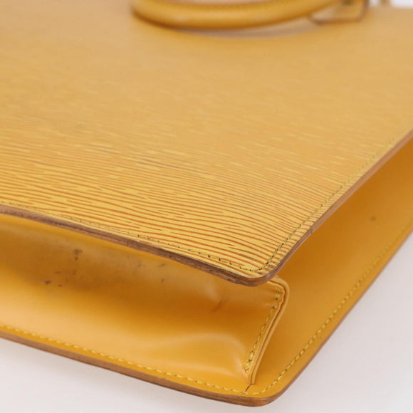 LOUIS VUITTON Epi Sac Plat Hand Bag Yellow M52079 LV Auth 148061