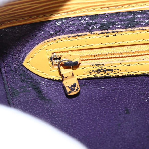 LOUIS VUITTON Epi Sac Plat Hand Bag Yellow M52079 LV Auth 148061
