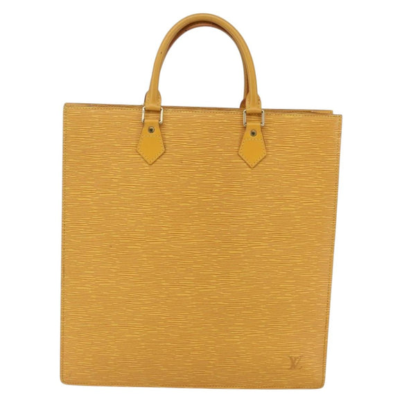 LOUIS VUITTON Epi Sac Plat Hand Bag Yellow M52079 LV Auth 148061